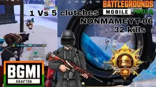 😱 BGIM Erangal Map 32 Kills 1 Vs 5 Clutches 😱 @NONAMEYT-06 #trending #bgmi #viralvideo #gaming .?