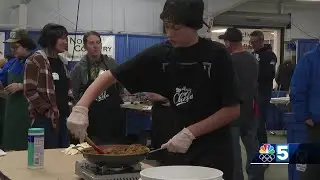 Vermont students learning communication and cooking skills for Jr. Iron Chef VT competition