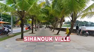 Sihanoukville 2022 | 4K Walking OH CHOER TEAL Beach | Cambodia Tour