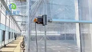 TOP GREENHOUSE - No More Manual Labor! Auto Film Reeler Doubles Greenhouse Ventilation