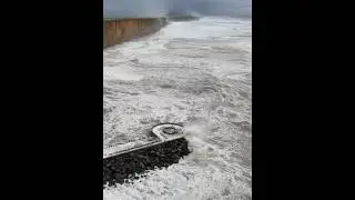 In the Eye Of The Storm - Amazing drone footage at West Bay during a lull in Storm Ciar&aacute;n