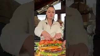 The Ultimate Giant Cheeseburger! A Mouthwatering Creation! #cooking #asmr #food #garden #burger