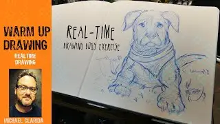 Drawing dogs warm up
