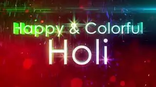 Holi  Wishes Happy & Colorful 3d Animation greetings
