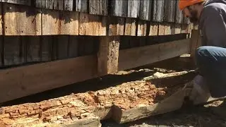Demolition, Digging, & Temporary Support: Preparation for Barn Foundation and Sill Reconstruction