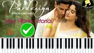 PARDESIYA piano tutorial- PARAM SUNDARI- with notes chords | prelude interlude