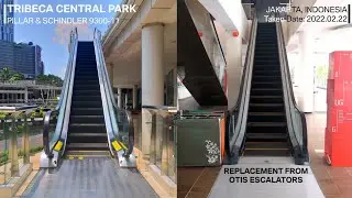 Pillar and Schindler 9300-11 Escalators at Tribeca Central Park Mall, Jakarta