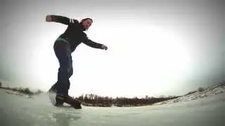 Frozen Lake Ice Freestyle ft. Figure Skating ft. Dog