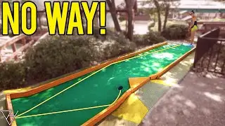 Elisha Gets An INSANE Mini Golf Hole In One!
