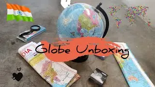 Globe - World Map - Indian Map - Magnifying lens - International + States Cards || Amazon Haul