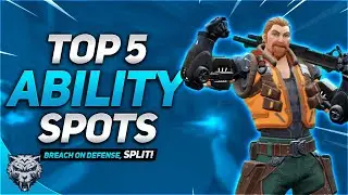 My Top 5 Defensive Ability Spots For Breach On Split! | Valorant Breach Guide