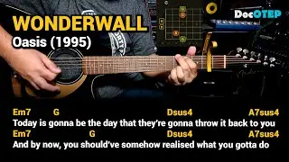 Wonderwall - Oasis (Guitar Chords Tutorial with Lyrics)