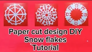 paper cut design DIY Snow flakes tutorial (project 1-30-25) #subscribe #fyp
