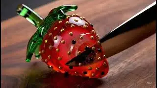 Glass fruit cutting ASMR #asmr #satisfying #asmrsounds #experiment #new #relaxing #reels #viral
