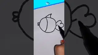 Cute Tiny Fish Drawing &mdash; Easy Shape Art for Beginners 🐟✨ #shorts
