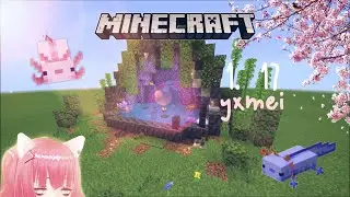 amethyst axolotl house! 1. 17 build tutorial/inspo