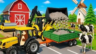 Farm Work Day 🚜🐄 | Moving Dairy Cows & Building Fence at New Farm | Real Farm Animation