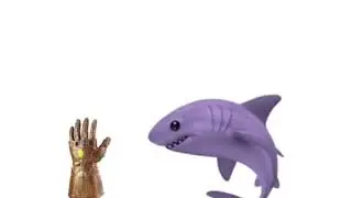 Shark Puppet Thanos but it's Emojis