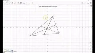 Trazo de las medianas en un tri&aacute;ngulo (geogebra)