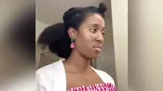 Simple Afro blow out tutorial using 4B/4C Afro kinky coily clip in extensions