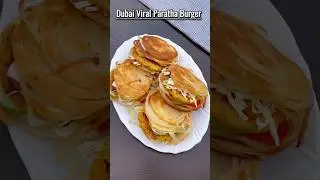 Простой рецепт вирусного бургера Паратха🍔 #tastemadeworld #trending #dubaiviralburger #parathabur...