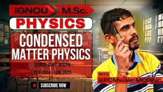IGNOU M.Sc. Physics Assignment || Condensed Matter Physics || @PCMwaleMODIsir 👨&zwj;🏫