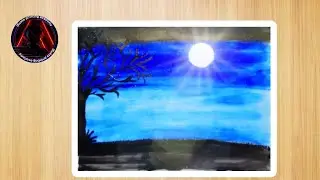 Moonlight Magic Easy Acrylic Painting Tutorial for a Realistic Night Sky