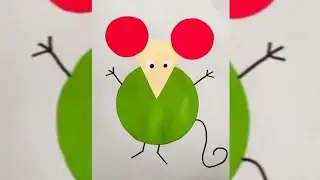 Easy Mouse Craft Drawing for Kids | Paper Shapes Mouse Art | Fun Animal Craft