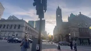 4k Boston walk through copley  square