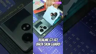 Realme GT 6t 🎯✅📱back skin guard installation process | anti-scratch membrane #trend #protector