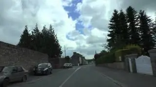 Driving On Route de Guingamp, Rue de l'Armor & Place du Centre, 22390 Bourbriac, Brittany, France