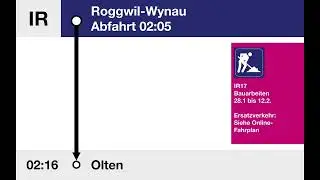 BLS Ansagen &bull; IR17 &bull; Roggwil-Wynau &ndash; Olten (Bauarbeiten)