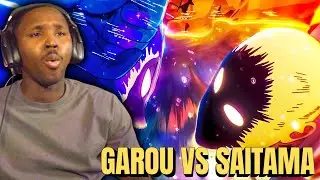 Reacting to COSMIC GAROU VS SAITAMA Full Fight Animation!!