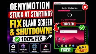 How to Fix Genymotion Not Starting / Auto Shutdown / Black Screen (100% Working)