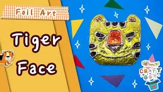 Foil Embossing Tiger Art 🐯✨ Easy Sensory Craft for Kids 🎁 BiPhy&rsquo;s Craft Box ✂️