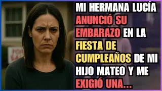 MI HERMANA LUCÍA ANUNCIÓ SU EMBARAZO EN LA FIESTA DE CUMPLEAÑOS DE MI HIJO MATEO Y ME EXIGIÓ UNA...