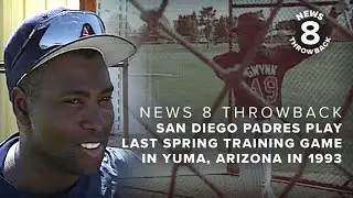 San Diego Padres play last spring training game in Yuma, Arizona in 1993
