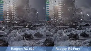 Radeon RX 590 vs. Radeon R9 Fury - Metro Exodus - Benchmark Comparison Test (i7-9700K)