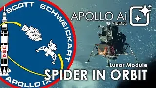 APOLLO 9 - Lunar Module 'Spider' in Orbit above Earth