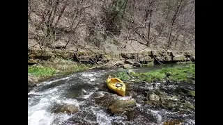 Kayaking North Bear Creek in Iowa