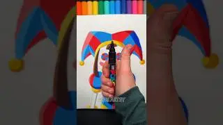 I Drew POMNI from the Amazing Digital Circus with Posca Markers! #shorts