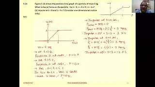 Figure 5.16 shows the position-time graph of a particle of mass 4 kg. What is the (a) force on the