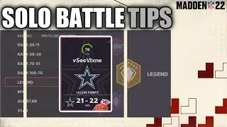 HOW TO GET HIGH SCORE IN SOLO BATTLES | NO MONEY SPENT | MADDEN 22 | MUT HELP | SOLO BATTLES TIPS