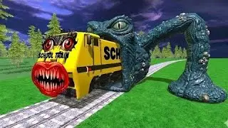 Sea Eater Monster attack School Train in Indian Bikes Driving 3d