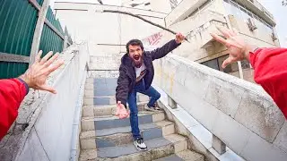 Я РАЗЫГРАЛ СВОЕГО БЕЗУМНОГО ОТЦА ЧАШКОЙ КОФЕ @BixonTv (Пранк с видом от лица паркура)