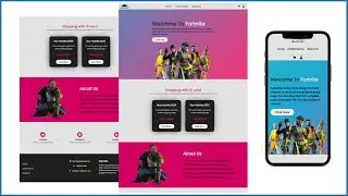 Create Responsive website Using HTML , CSS & JAVASCRIPT | Fortnite