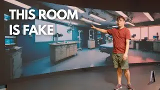 Мы снимали всё на виртуальном производственном экране (светодиодная подсветка + Vu Studio / Aputu...