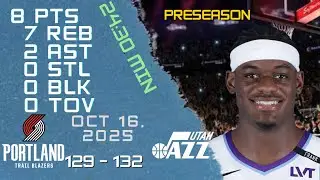 Тэйлор Хендрикс: обзор матча против BLAZERS 16:10 2025 NBA PRESESON