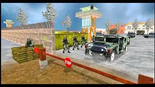 Winter simulation - Realistic army jeep SUV. Off road 2020