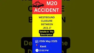 ACCIDENT CLEARED: M20 Multi-Vehicle Accident Westbound between J8 & J7 #M20 #motorway